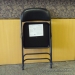 Black Metal Folding Chair with Padded Seat and Back